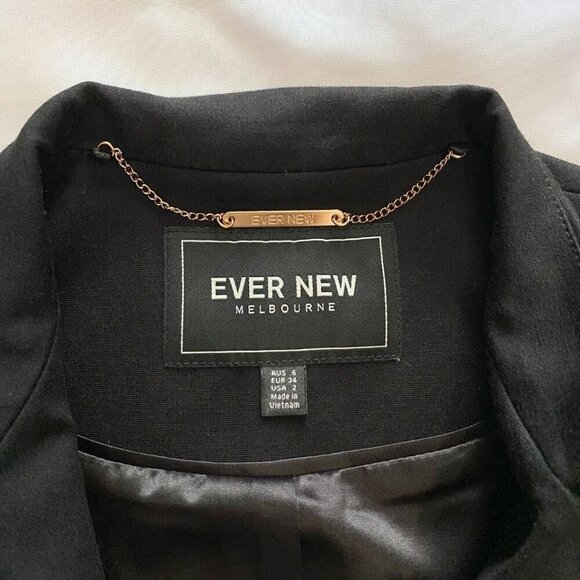 EVER NEW MELBOURNE BLACK MILITARY CROPPED BLAZER - 2 - Picture 5 of 9